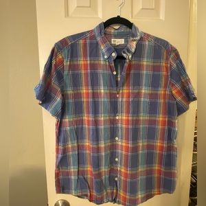 Mens Gap 100% Cotton Short Sleeve Button Up Shirt